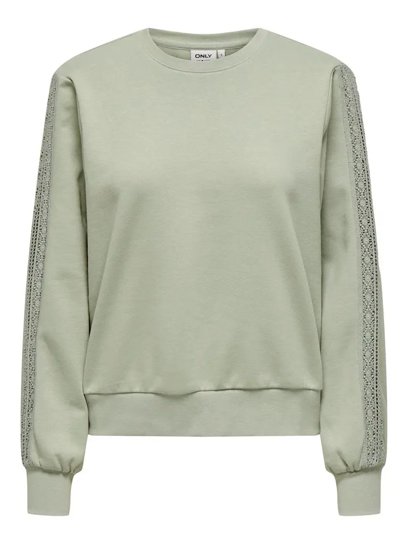Onlholly Lace-Detail Long-Sleeve Sweater In Mint 1