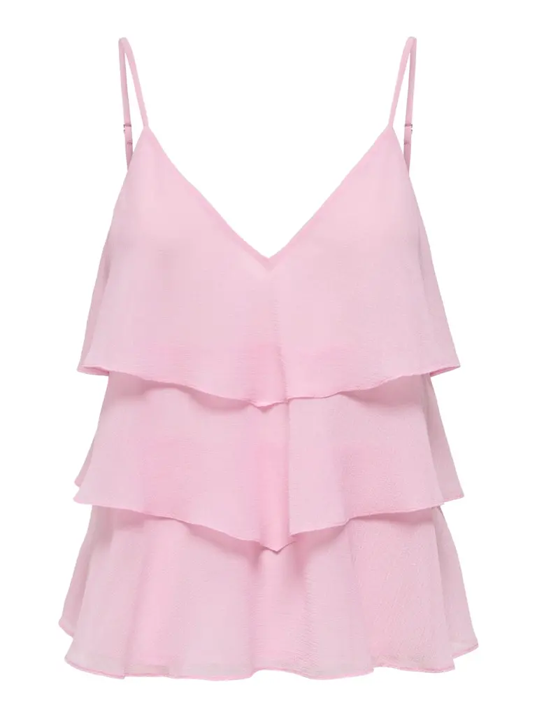 Onllinn Life Flounce Singlet In Light Pink 1