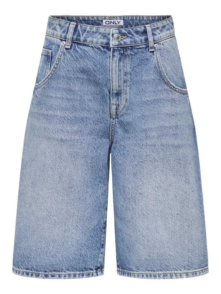 Onlmate Baggy Denim Shorts – Blue Denim 1