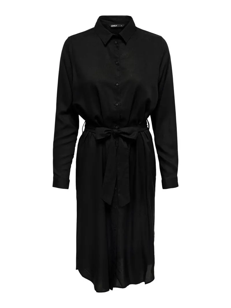 Onlmulba Long-Sleeve Shirt Dress In Timeless Black 1