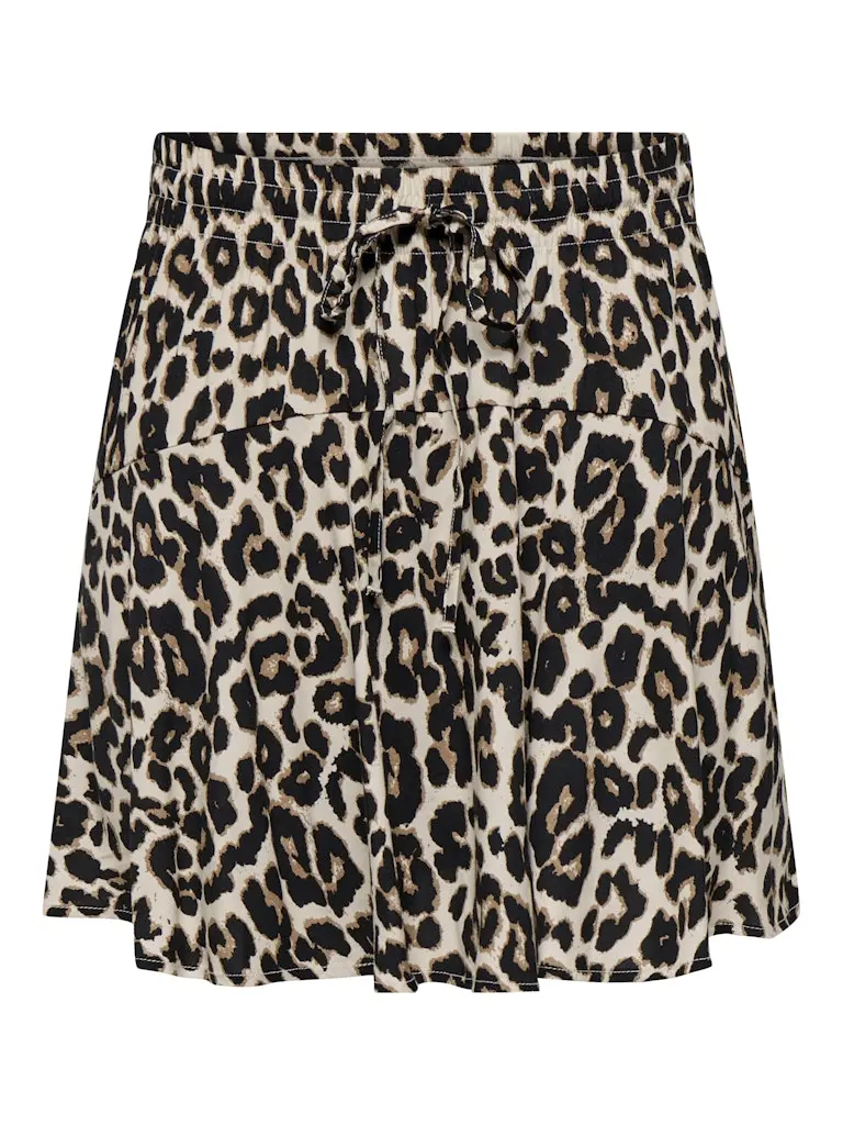 Onlnala Life Woven Skort With Built-In Shorts – Brown Patterned 1