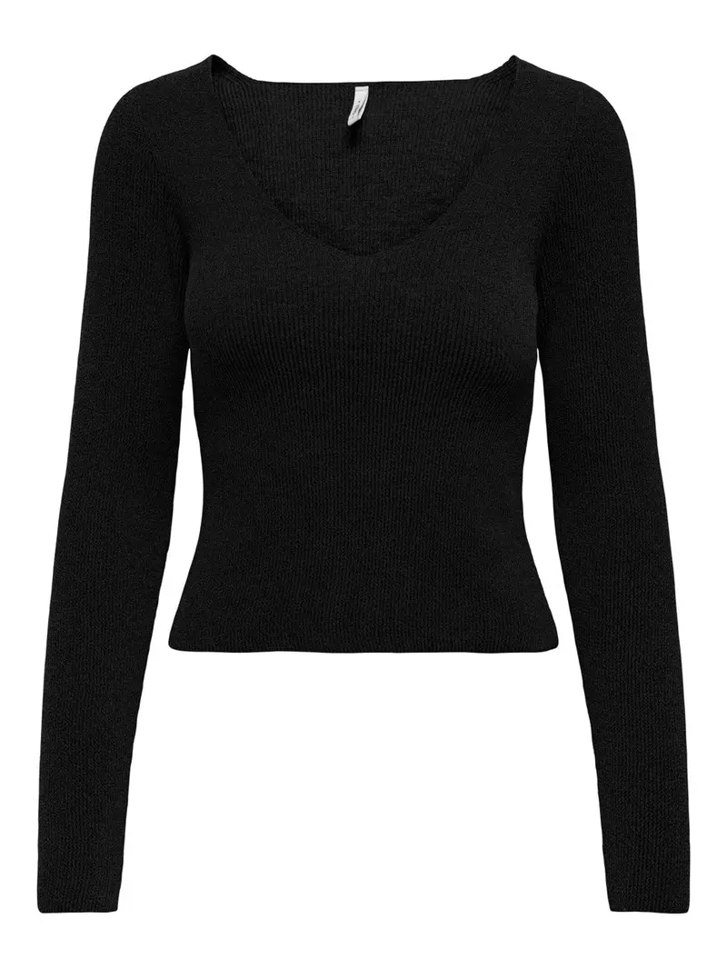 Onlninna Reversible Black Glitter Cotton Shirt With Contrasting Trim 1