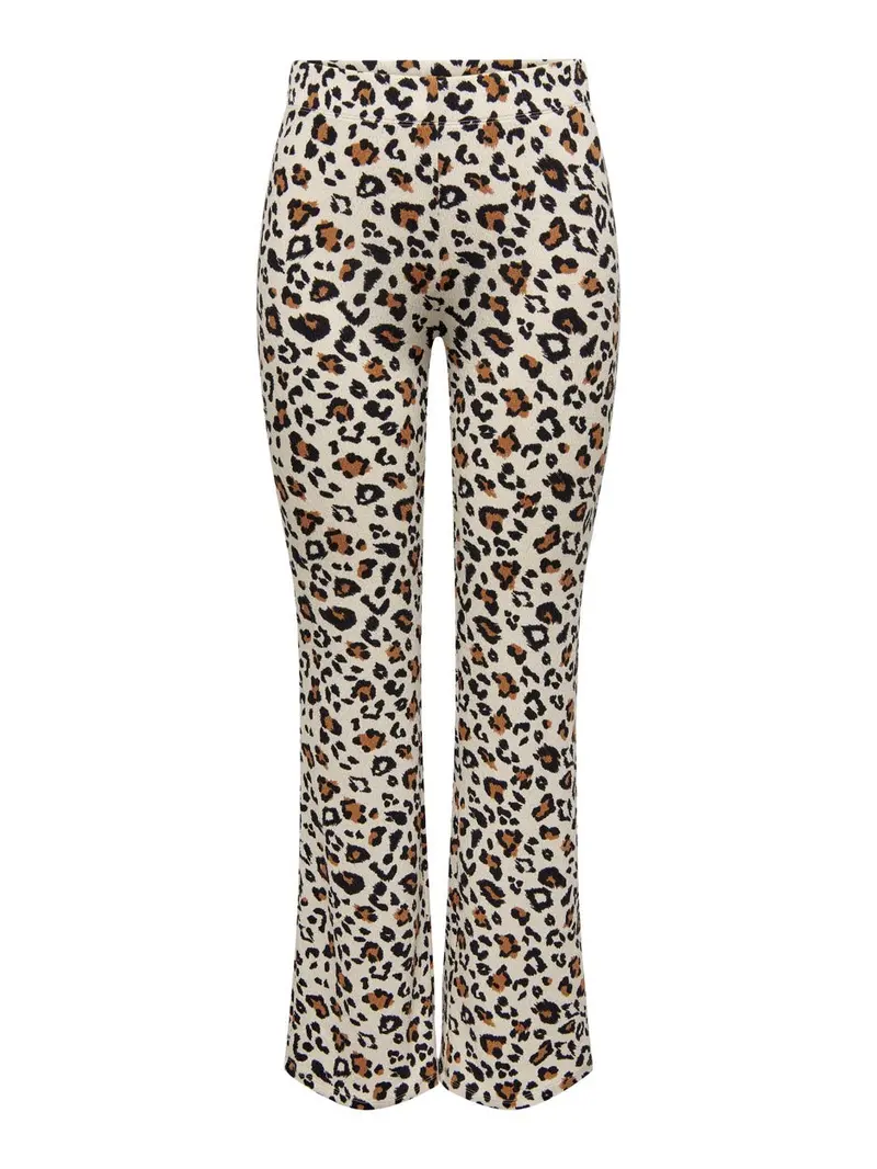 Onlpauline Women'S Flared Print Pants - Beige 1