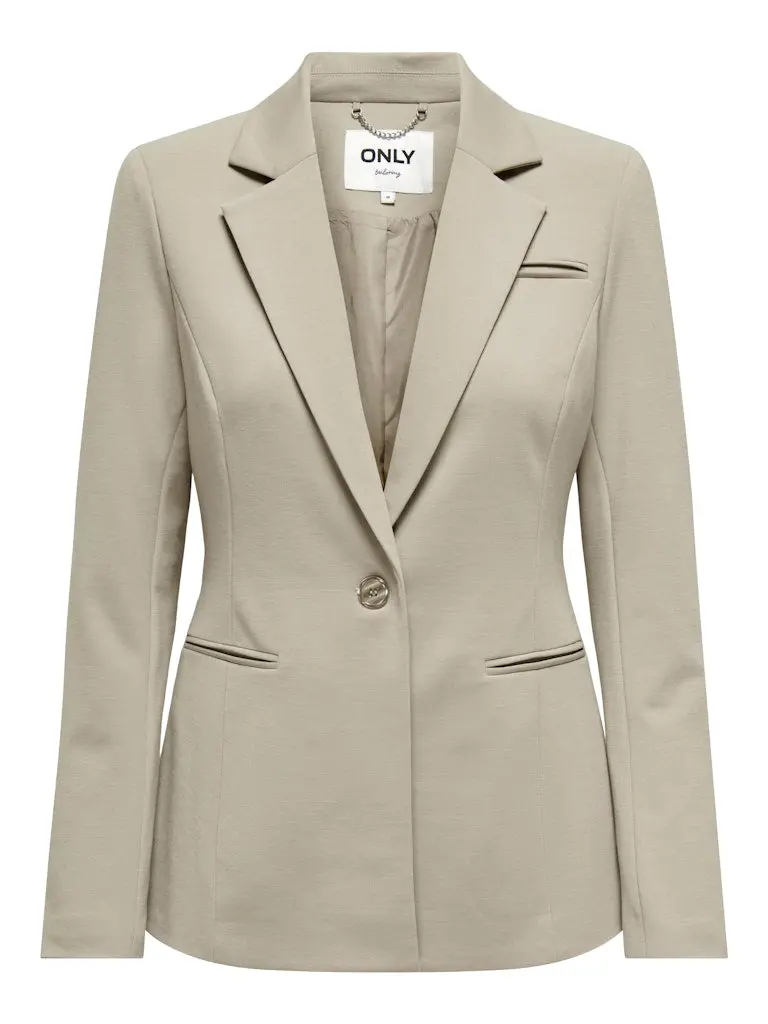 Onlpeach Long-Sleeve Fitted Blazer - Beige 1