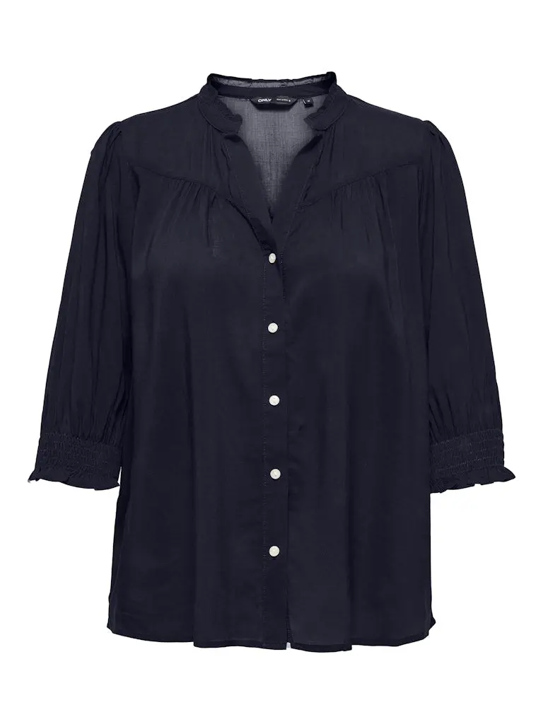 Onlraya Three-Quarter Sleeve Shirt In Navy 1
