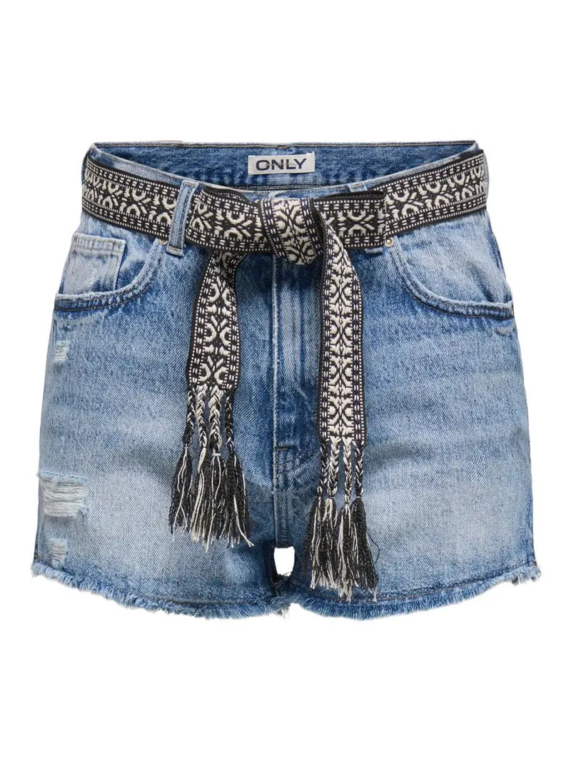 Onlrobyn Vintage High-Waisted Denim Shorts In Blue 1