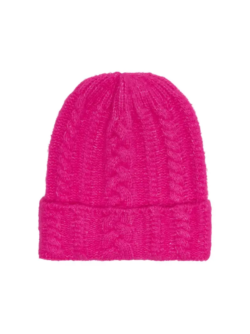 Onlsanna Neon Pink Knit Beanie 1