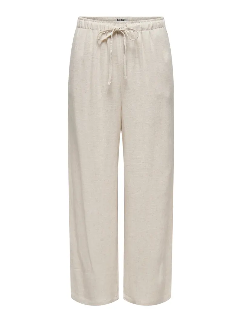 Onlsiesta Women'S Linen Pull-Up Pants In Beige 1