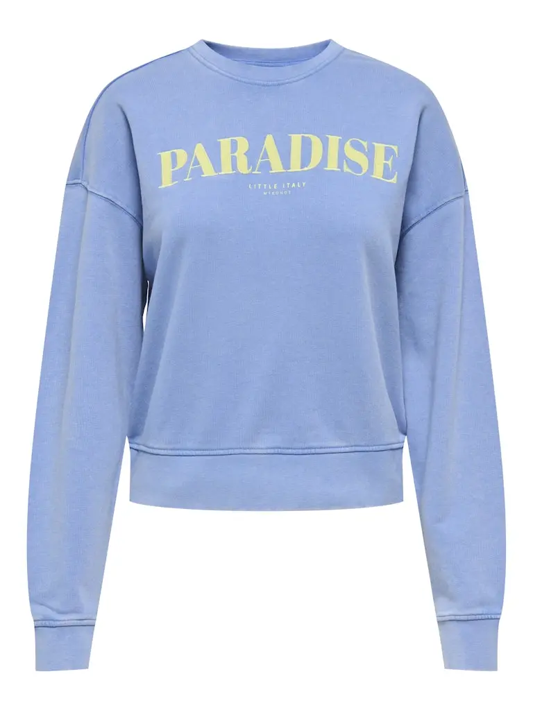 Onltabba Long-Sleeve Round-Neck Sweatshirt In Light Blue 1