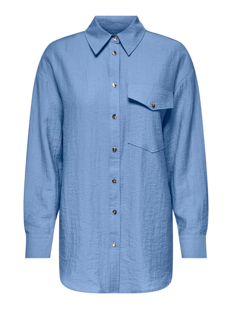 Onltania Woven Long-Sleeve Shirt In Light Blue 1