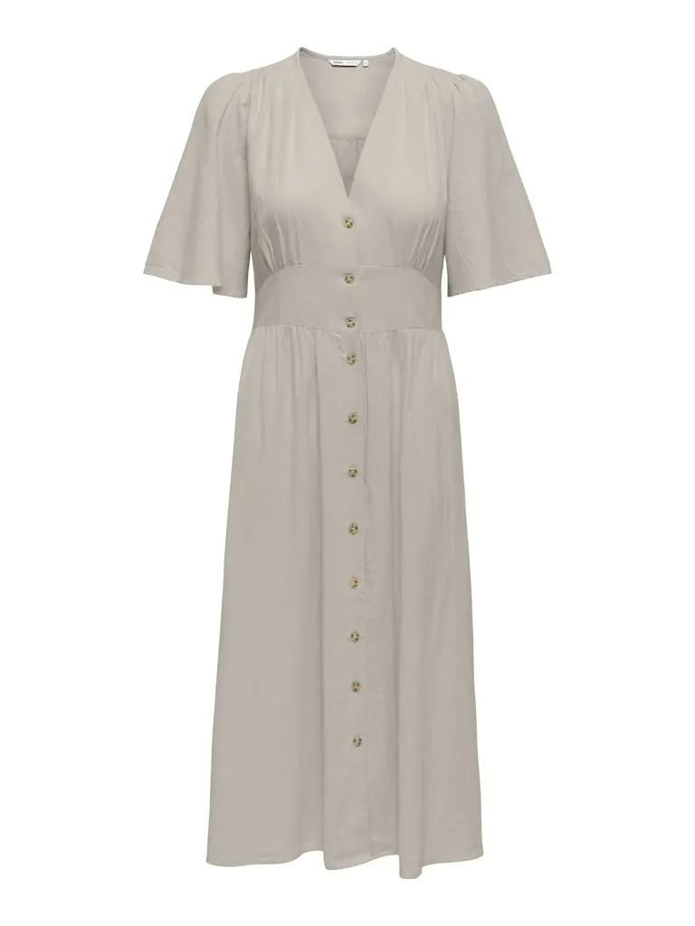 Onltizana Midi Dress With Two-Quarter Sleeves – Beige 1