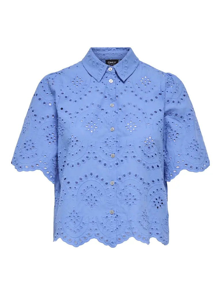 Onlvalais Short-Sleeve Woven Shirt – Light Blue 1