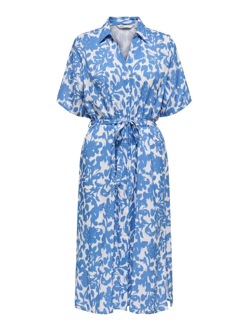 Onlyasmin Artistic Blue Print Shirt Dress – Woven Style 1