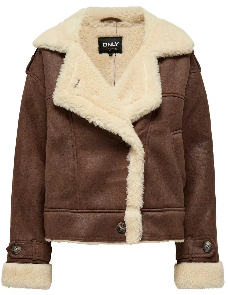 Onlylva Cognac Faux Suede Bonded Jacket 1