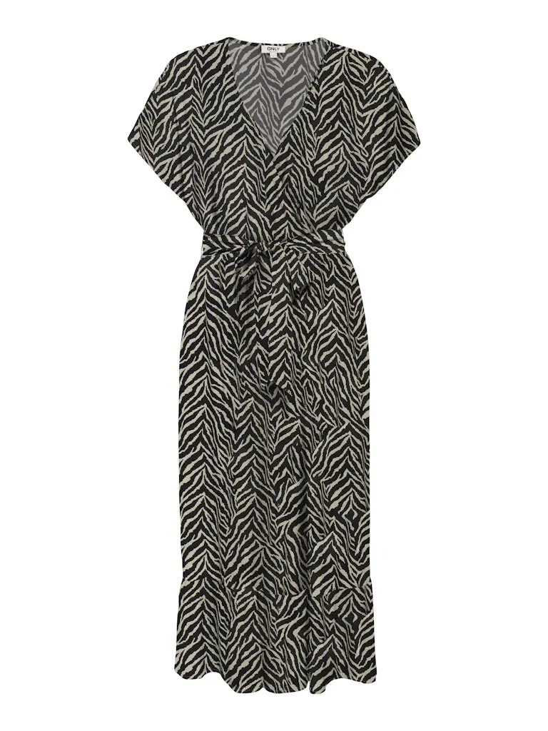 Onlzilla Adele Sleeveless Long Dress With Pattern In Black 1
