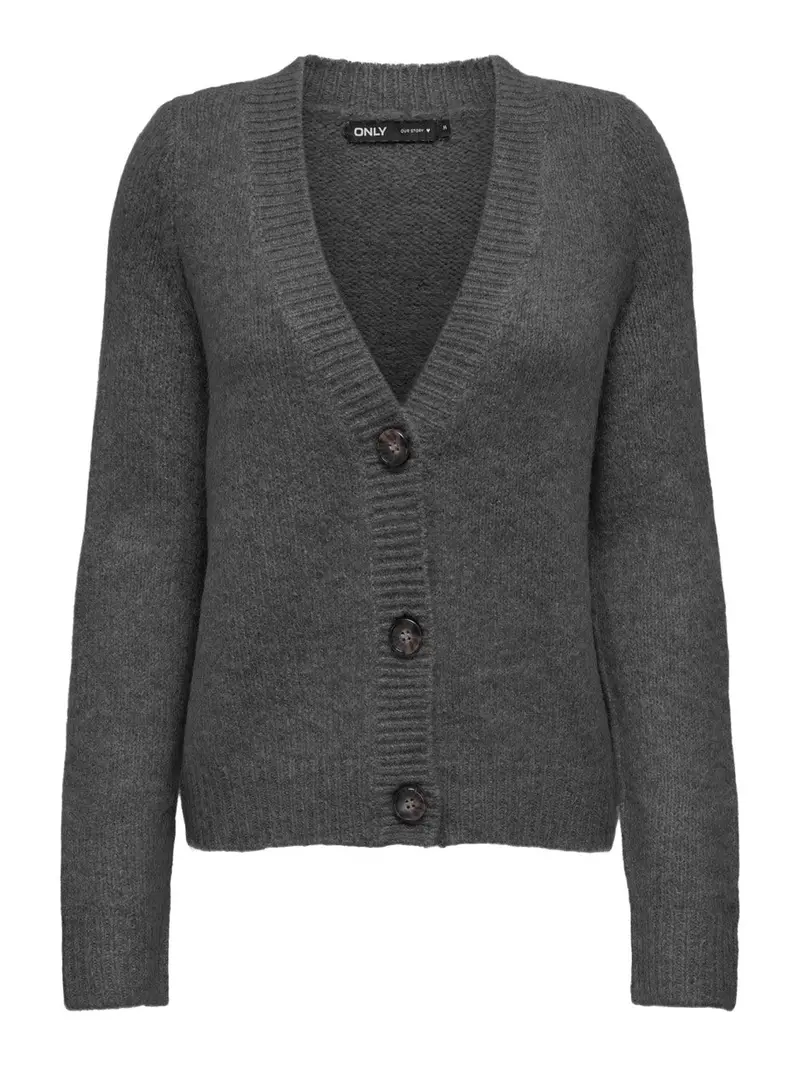 Onlzoey Regular-Fit Long-Sleeve Cardigan – Anthracite 1