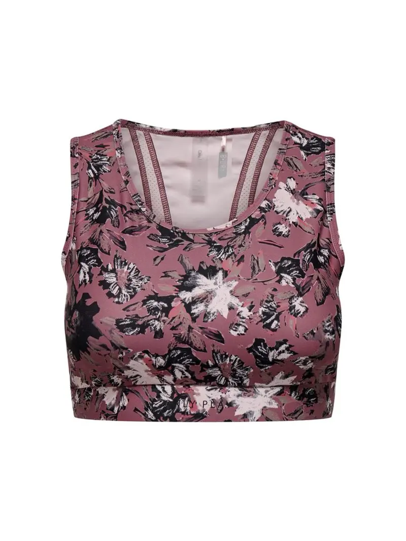 Onpbaui High-Support Sports Bra Set In Pink Floral Print 1