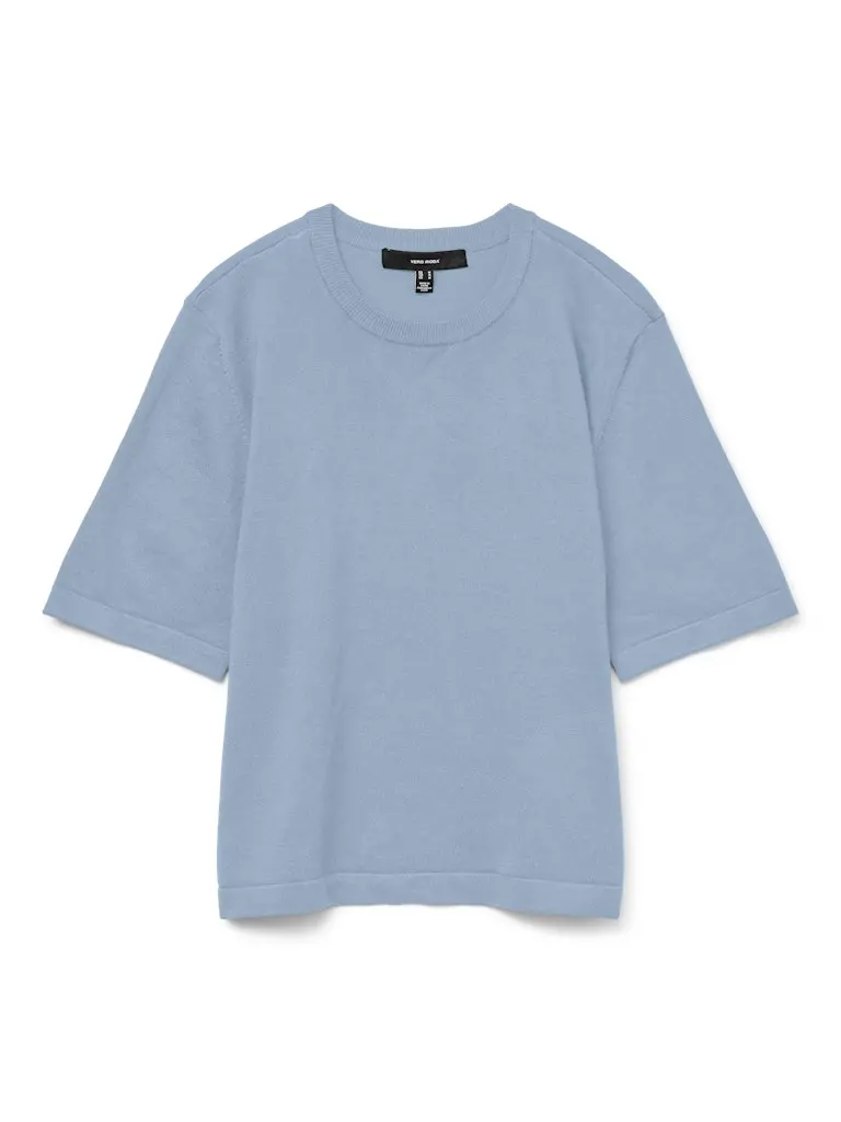 Oversized Light Blue Quarter-Zip Sweatshirt For Kids 1