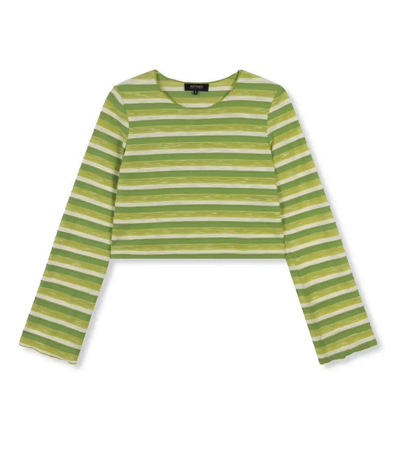 Piper Short Sleeve Top – Green Print 1