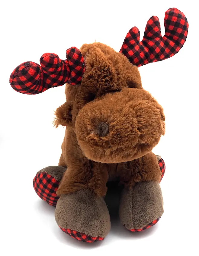 Plaid-Print Lovable Moose Plush – Cozy Alaska Mascot 1