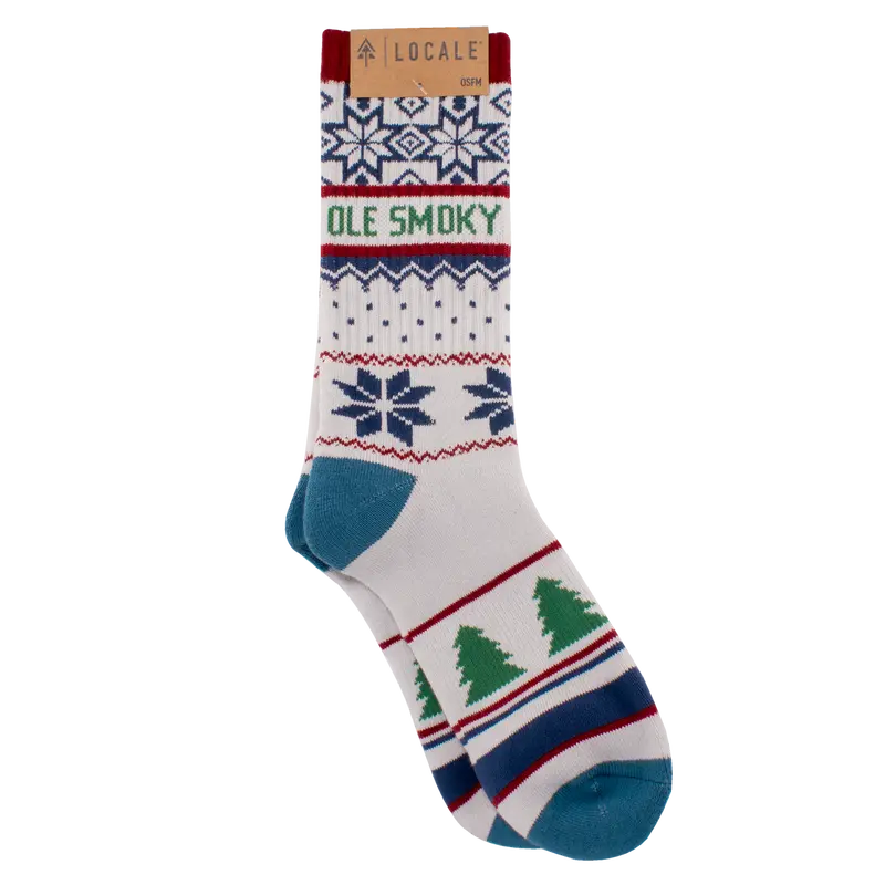Playful Knit Ugly Sweater-Themed Crew Socks 1