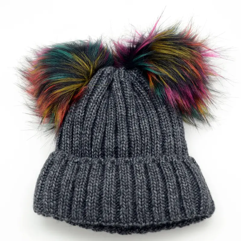 Pom-Pom Tasseled Toboggan Hat – Soft Knit Winter Headwear 1