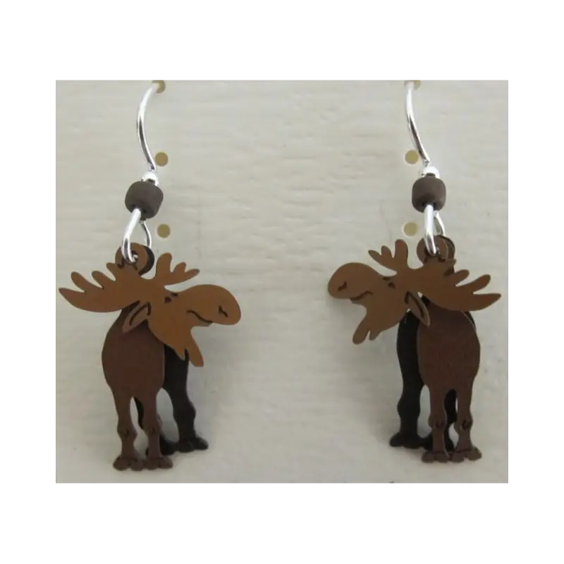 Profile Moose Bobblehead Earrings – Playful Alaska Accessories 1