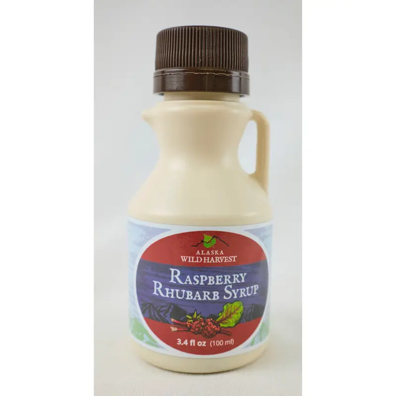 Raspberry Rhubarb Gourmet Syrup – 3.4 Oz Artisan Bottle 1