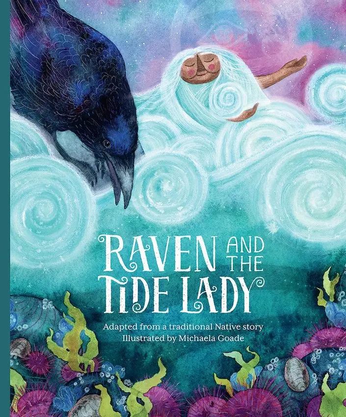 Raven And The Tide Lady Storybook Art Print 1