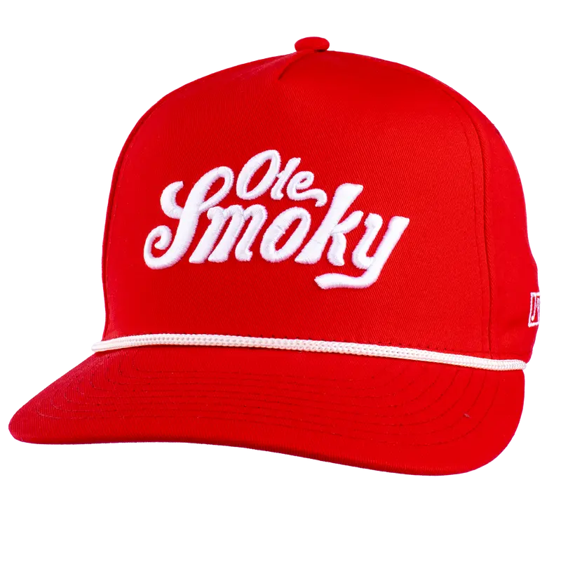 Red And White Logo Snapback Cap 1