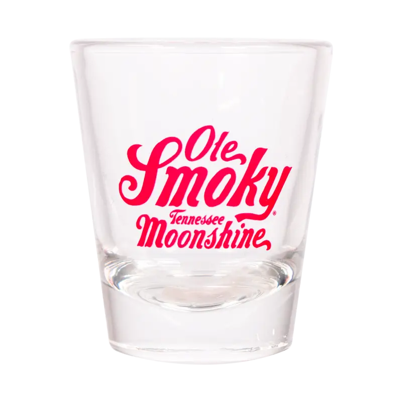 Red Logo-Emblazoned Shot Glass 1
