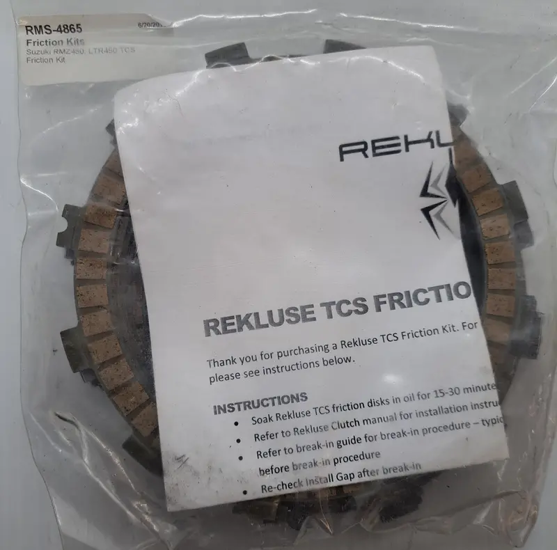 Rekluse Friction Plate Kit For Suzuki Rmz, Kawasaki Kx, Yamaha Yz, And Honda Rm/Rmx Models 1