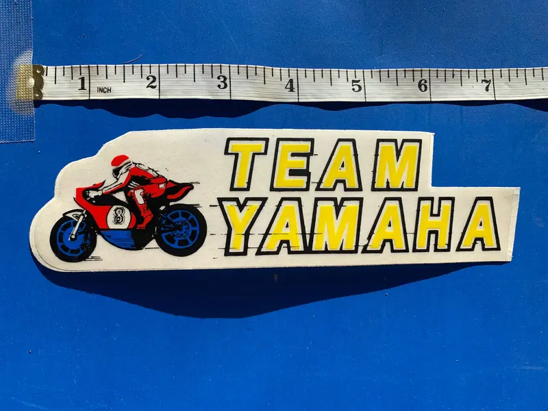 Retro Team Yamaha Decal – Vintage Racing Sticker 1