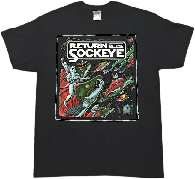 Return Of The Sockeye T-Shirt – Celebratory Alaska Salmon Art 1