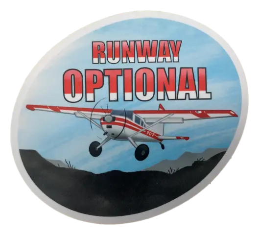 Runway-Optional Float Plane Vinyl Sticker 1
