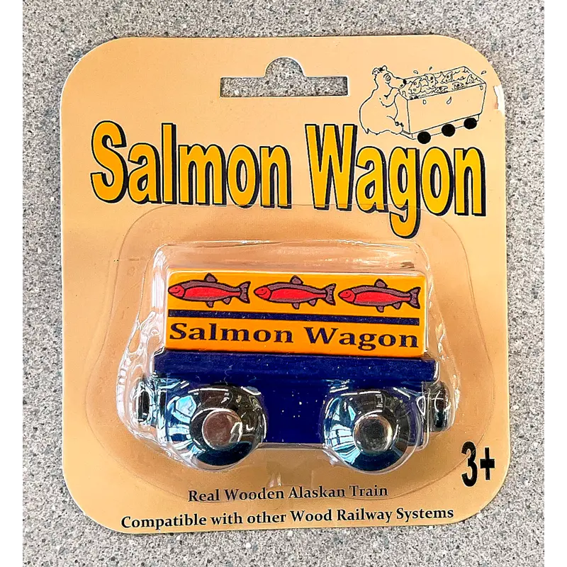 Salmon Wagon Wooden Toy Train – Handcrafted Alaskan Design 1