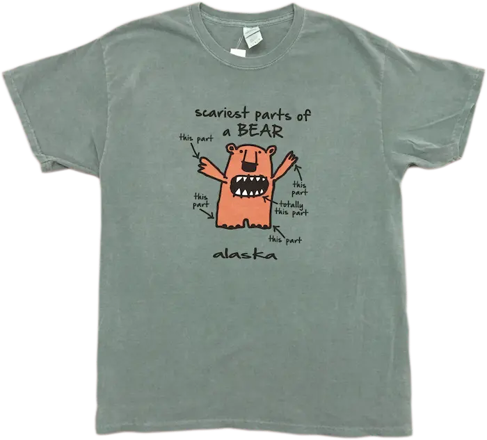 Scariest Bear Features T-Shirt – Bold Alaska Wildlife Graphic 1