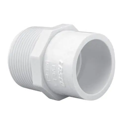 Schedule 40 Pvc Reducing Male Adapter – Male Pipe Thread To Socket End 1