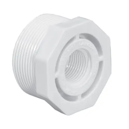 Schedule 40 Pvc Threaded Reducer Bushing – Male To Female Pipe Thread 1