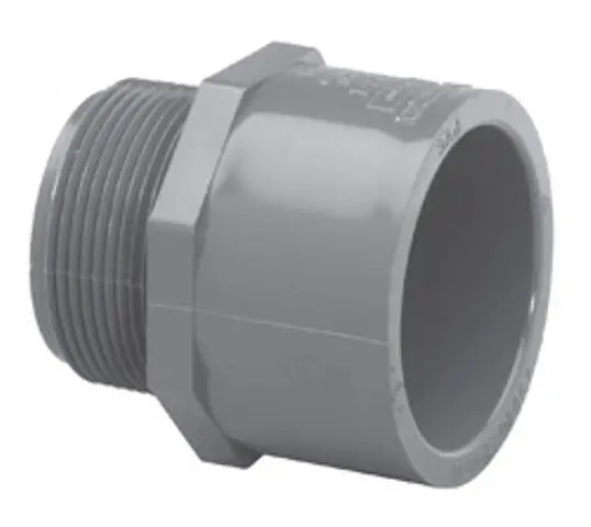 Schedule 80 Pvc Male Pipe Thread To Socket Adapter 1