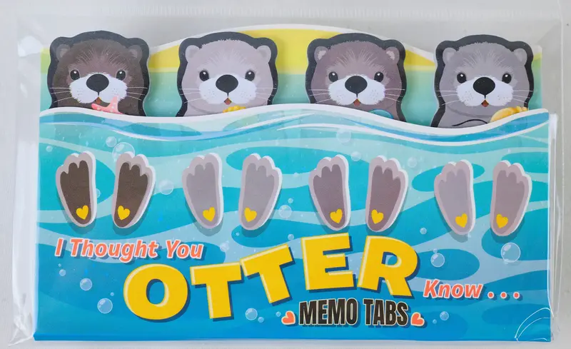Sea Otter Memo Pad With Adhesive Tabs – Set Of 6 1