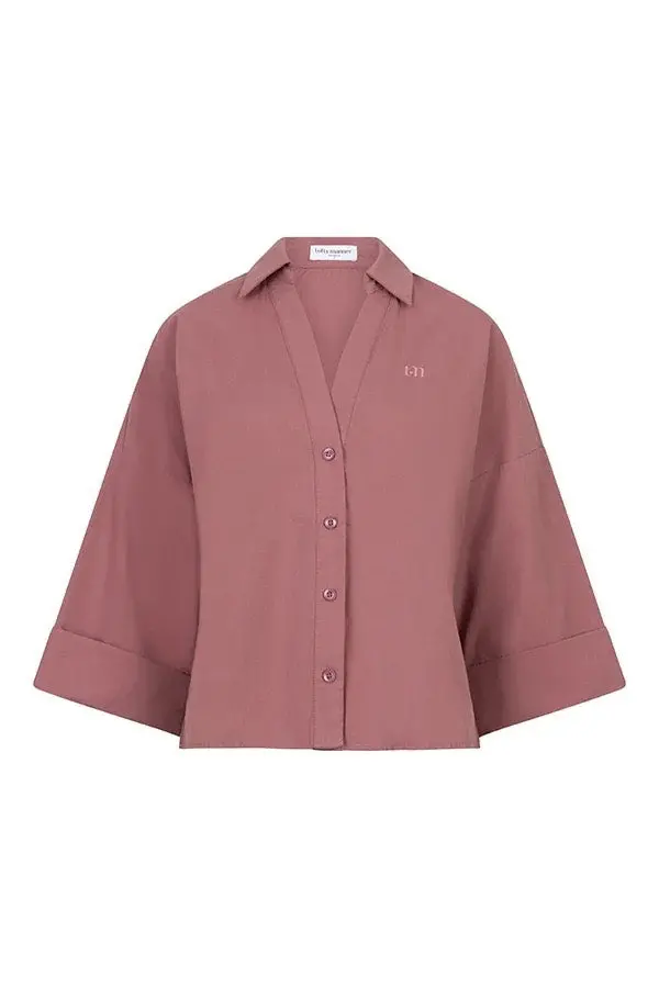 Selou Stone-Red Blouse 1