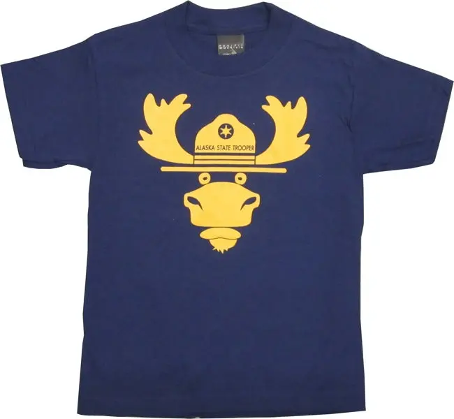 State Trooper Moose Kids T-Shirt – Fun Alaska Law Enforcement Theme 1