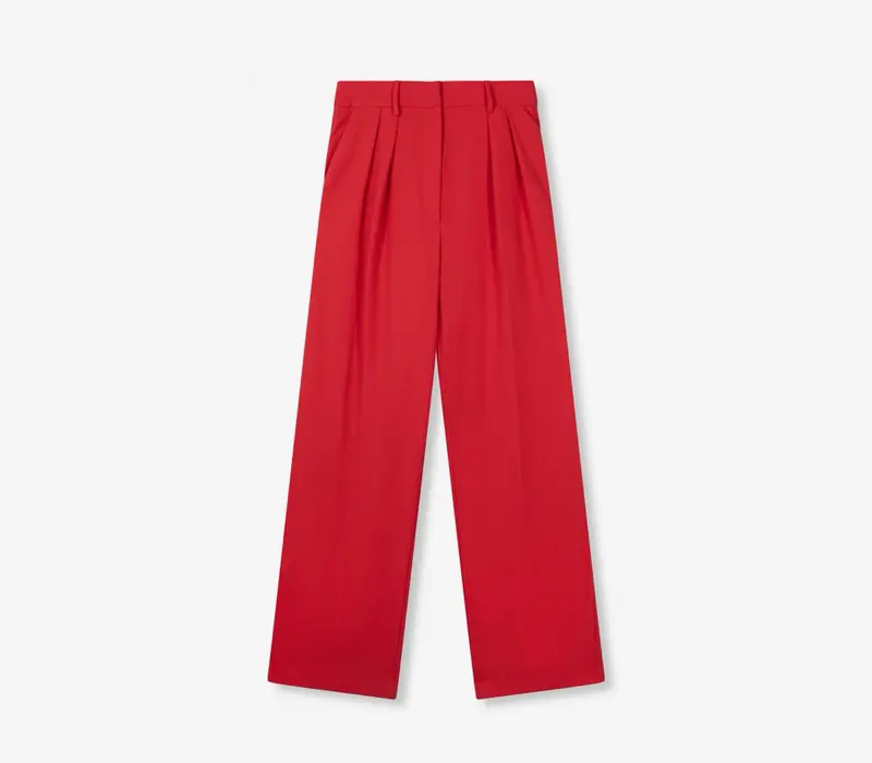 Stretch-Fit Trousers – Coral Red 1