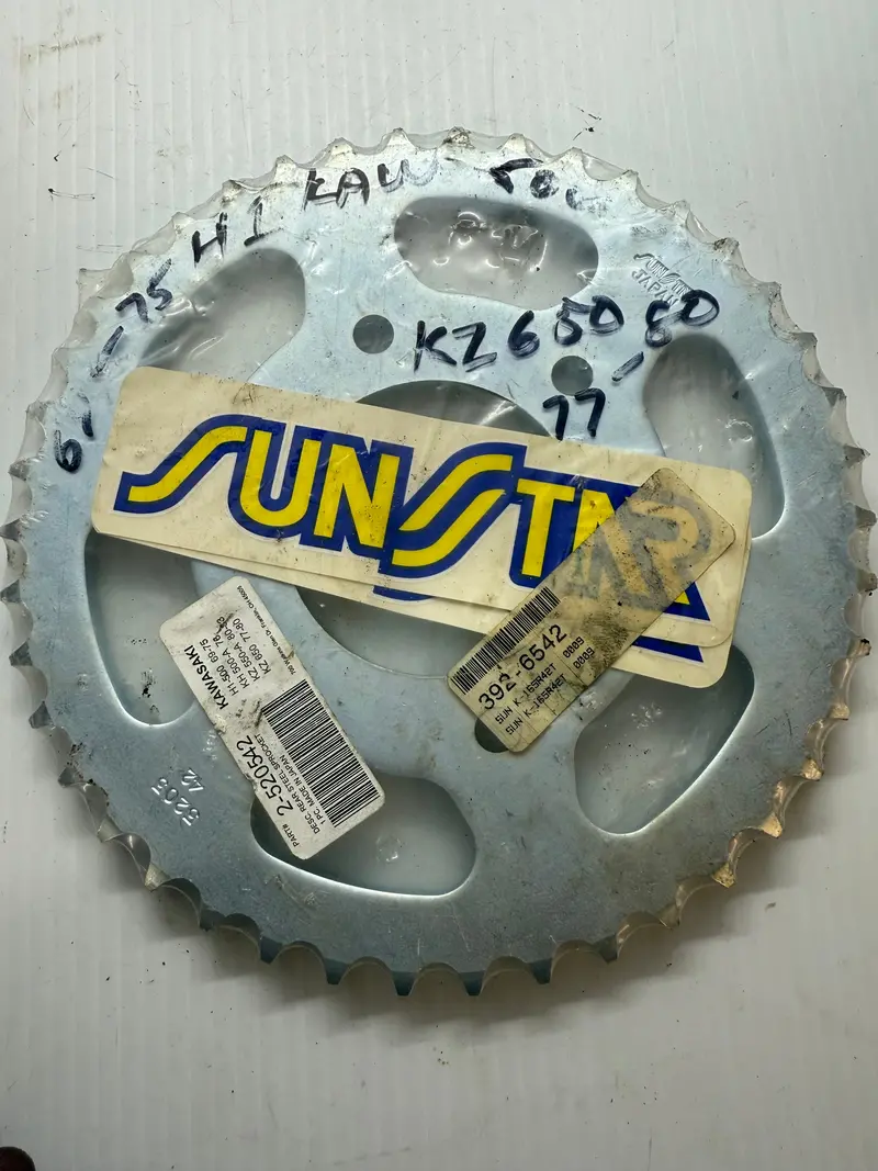 Sunstar 42-Tooth Rear Sprocket For Kawasaki Kz550, Kz650 & H1-500 1