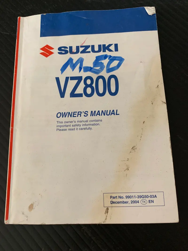 Suzuki Vz800 Marauder Owner'S Manual 1