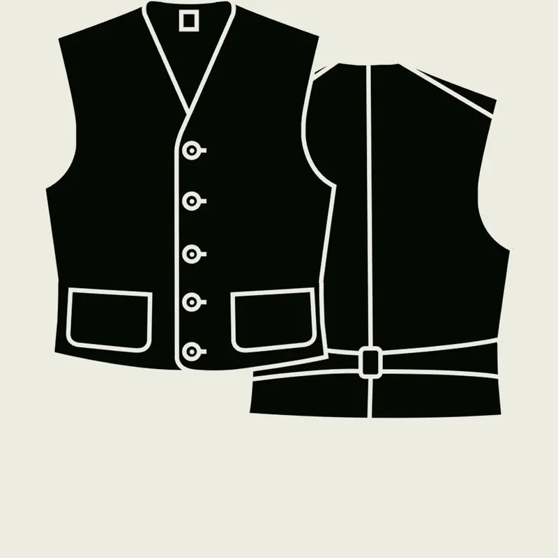 Tailored Straight-Edge Waistcoat For Men 1
