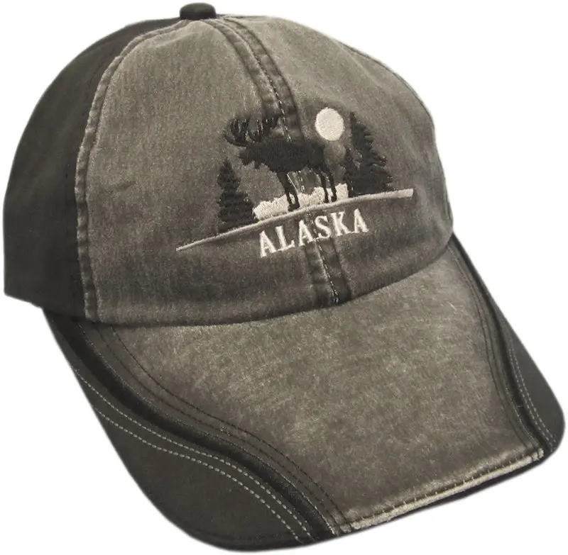 Two-Tone Oilskin Moose Baseball Cap 1