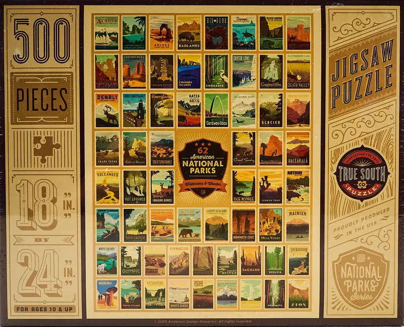 U.S. National Parks Jigsaw Puzzle – 500-Piece Illustrated Edition 1