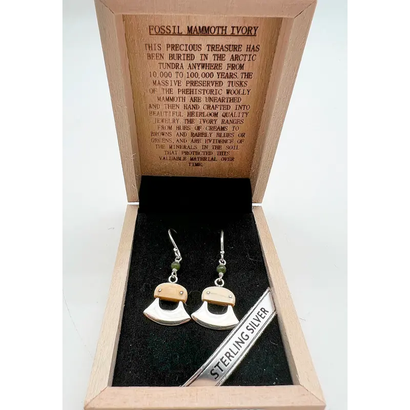 Ulu Knife-Inspired Jade & Sterling Silver Dangle Earrings 1